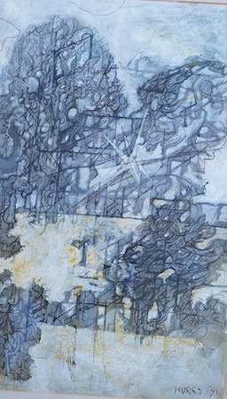 Leslie Hurry (1909-1978), Abstract design, signed and dated '71, ink, watercolour and gouache, 38 x 25cm
